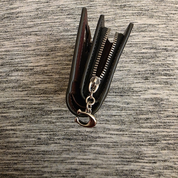 Coach Black Wallet with White Bow Accents - Picture 3 of 8